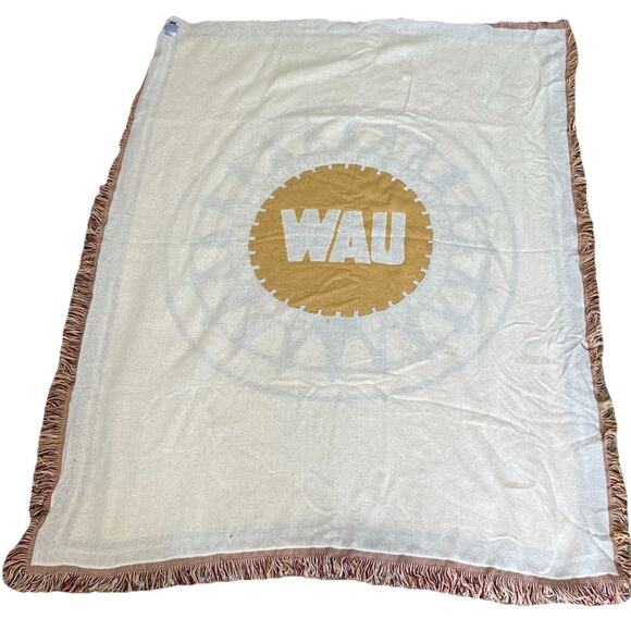 The Northwest Company Vintage UAW Tapestry Throw Blanket Automobile Aerospace - Picture 3 of 4